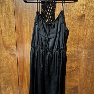 Xhilaration Black Silk Mini Dress